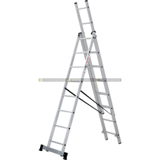 Лестница алюминиевая трехсекционная 3×8 Новая Высота NV1230 1230308