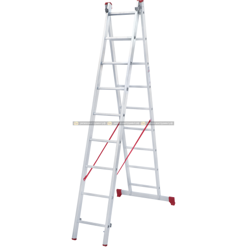 Лестница алюминиевая многофункциональная двухсекционная 2×9 Новая Высота NV2220 2220209