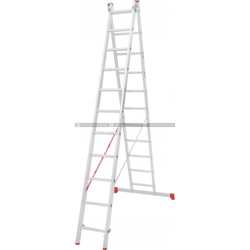 Лестница алюминиевая многофункциональная двухсекционная 2×11 Новая Высота NV2220 2220211