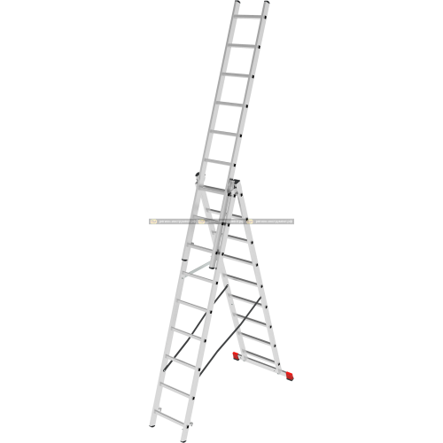 Лестница алюминиевая многофункциональная трехсекционная 3х9 Новая Высота NV2230 2230309