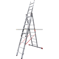 Лестница алюминиевая многофункциональная трехсекционная 3×9 Новая Высота NV3230 3230309