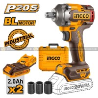 Аккумуляторный бесщеточный ударный гайковерт INGCO CIWLI2040 INDUSTRIAL 20 В 1/2" 400 Нм Аккумуляторный бесщеточный ударный гайковерт INGCO CIWLI2040 INDUSTRIAL 20 В 1/2" 400 Нм